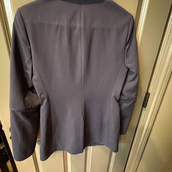 BCBGMaxAzria Boyfriend Blazer with Slit Sleeves in Navy Blue, Size S - Picture 4 of 5